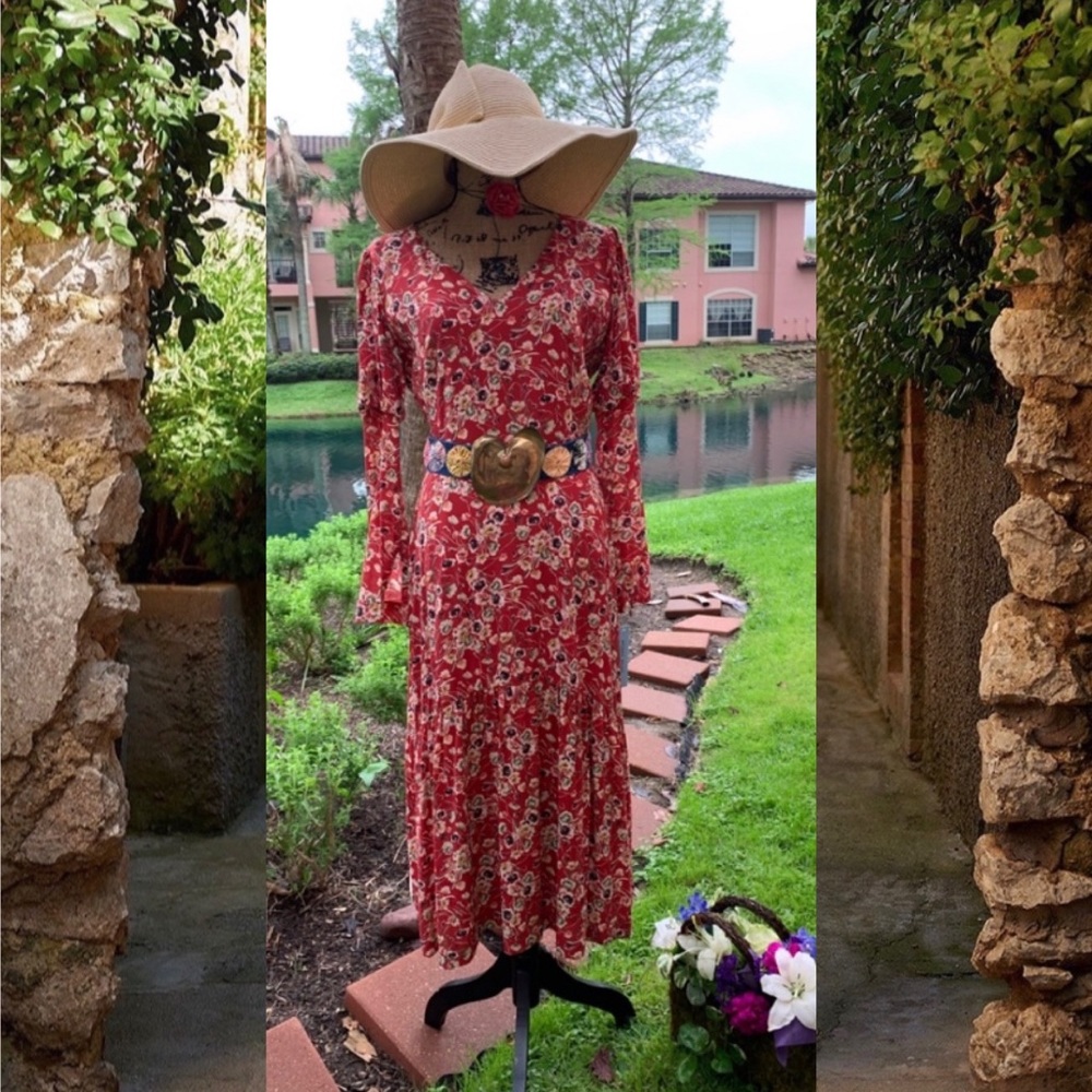 Antonio Melani Floral Print Puff Sleeve Dress. - Picture 4 of 11